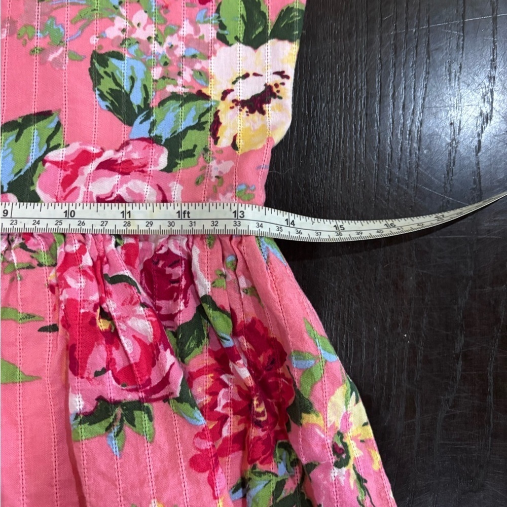 Zunie Girl Sleeveless Pink Floral Dress Size XL 14/16 - Picture 8 of 12